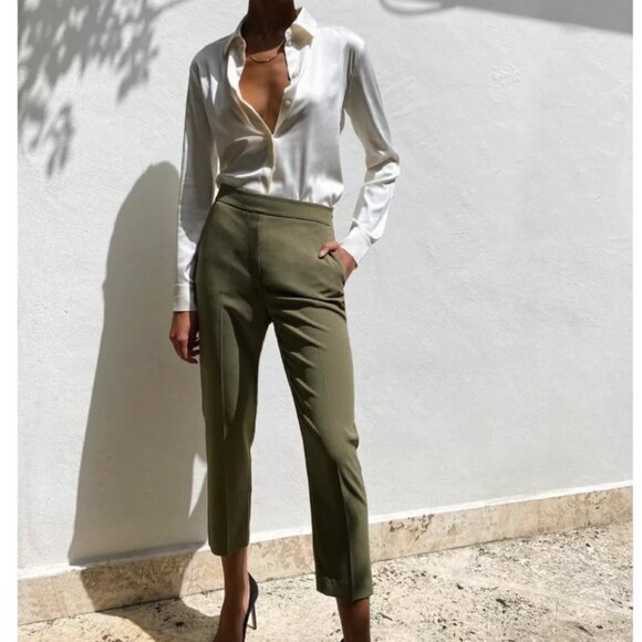 Aritzia Babaton Rufus Creased, High-Waisted Ankle Dress Pants - Picture 1 of 8